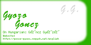 gyozo goncz business card